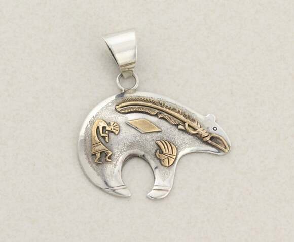 Unbranded Jewelry - Sterling Silver & 12k Gold Fill Bear Pendant Only - Mark Yazzie Native American